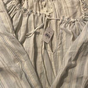 Lou & Grey Cream Blouse with Pale Blue Stripes